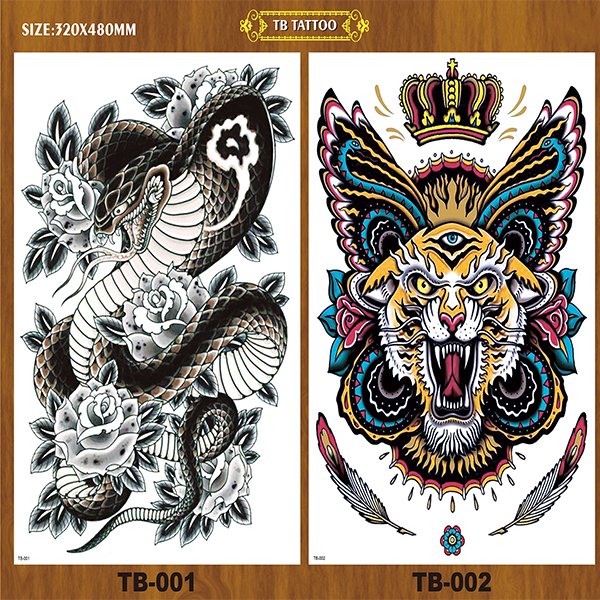 TB temporary tattoos full back fake tattoos - 图片 8