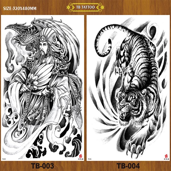 TB temporary tattoos full back fake tattoos - 图片 2