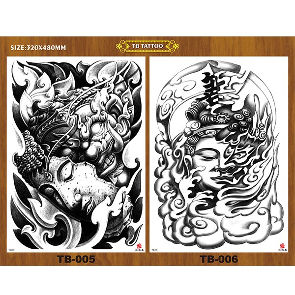 TB temporary tattoos full back fake tattoos - 图片 3