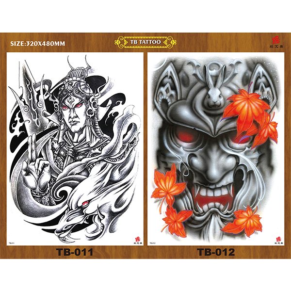 TB temporary tattoos full back fake tattoos - 图片 6