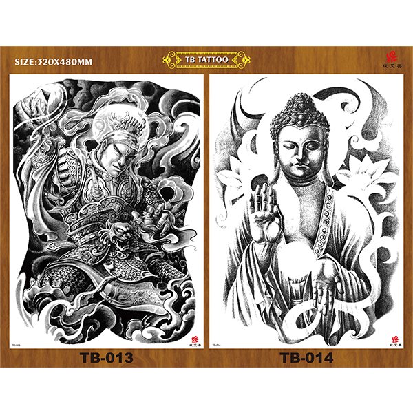 TB temporary tattoos full back fake tattoos - 图片 7