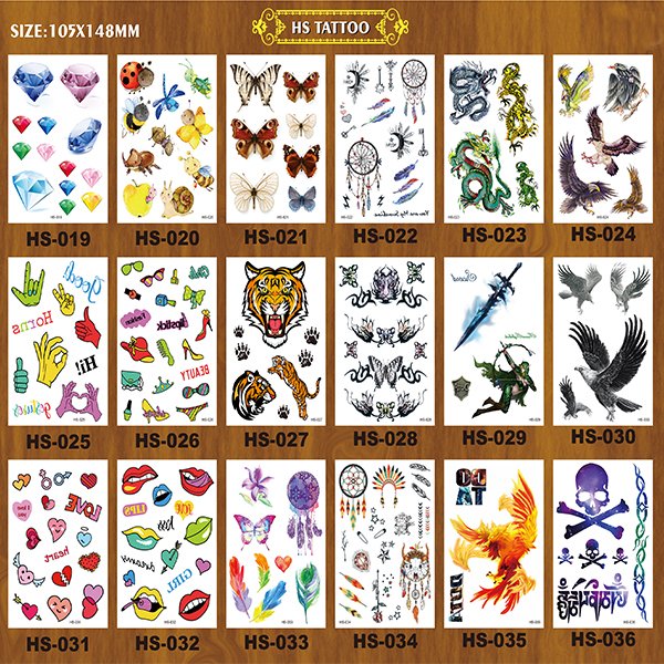 HS series lovely kids temporary tattoos - 图片 3