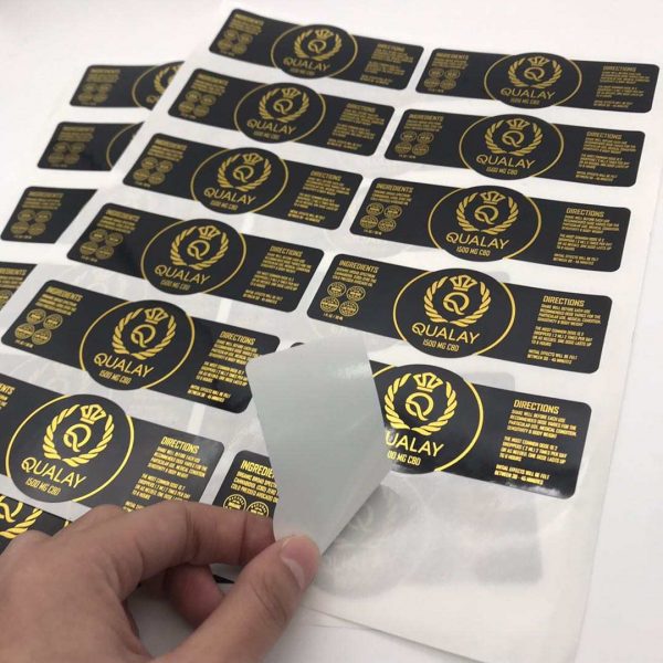 custom gold stamping stickers