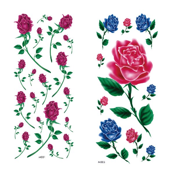 M series flower temporay tattoo