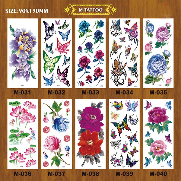 M series flower temporay tattoo - 图片 5