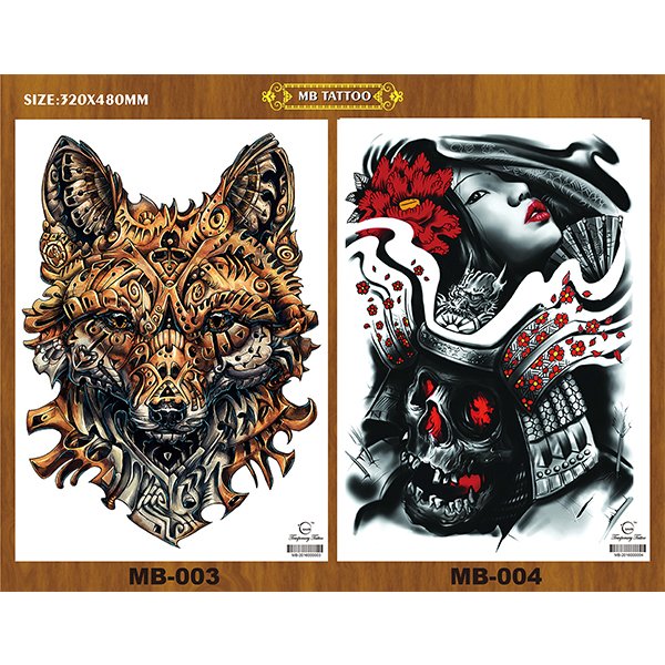 MB series 320*480 mm full back temporay tattoos - 图片 2