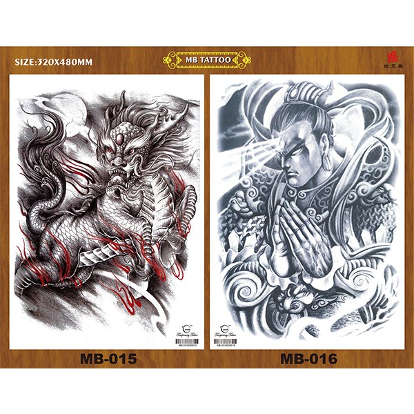 MB series 320*480 mm full back temporay tattoos - 图片 8