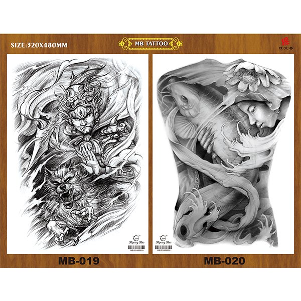 MB series 320*480 mm full back temporay tattoos - 图片 10