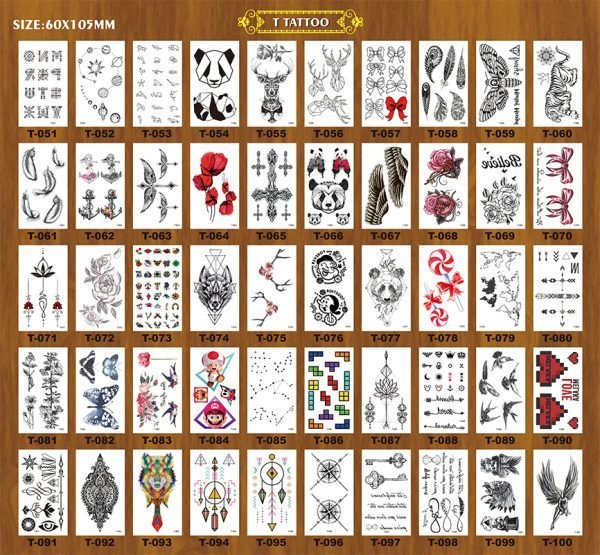T series small temporary tattoos - 图片 3