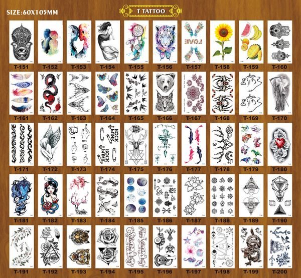 T series small temporary tattoos - 图片 5