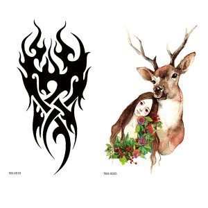 TBS series temporary tattoos for back