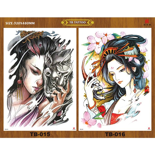 TB013-026 full back fake tattoos - 图片 2