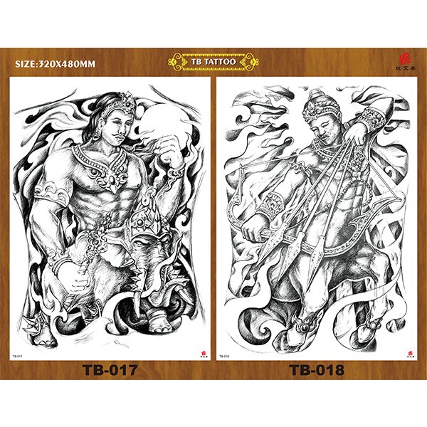 TB013-026 full back fake tattoos - 图片 3