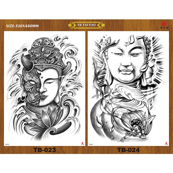 TB013-026 full back fake tattoos - 图片 5