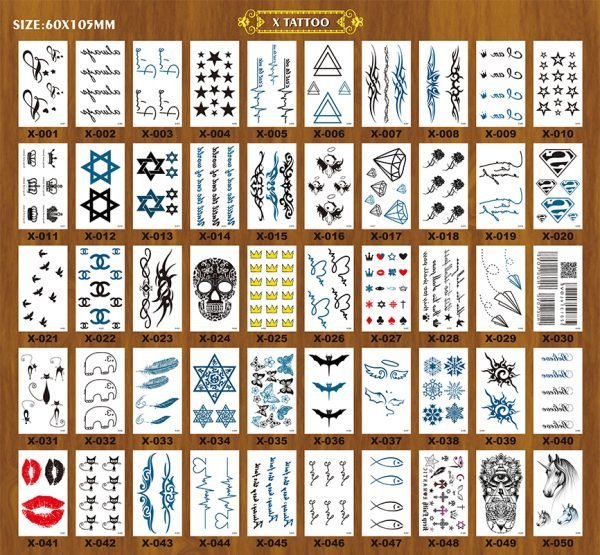 X series small temporary tattoos - 图片 2