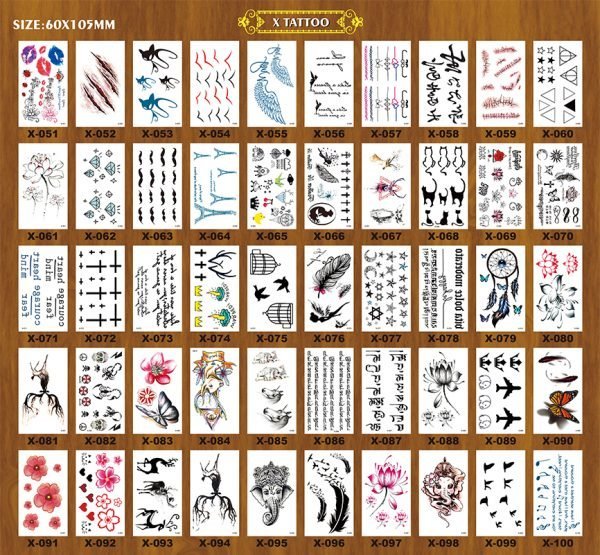 X series small temporary tattoos - 图片 3
