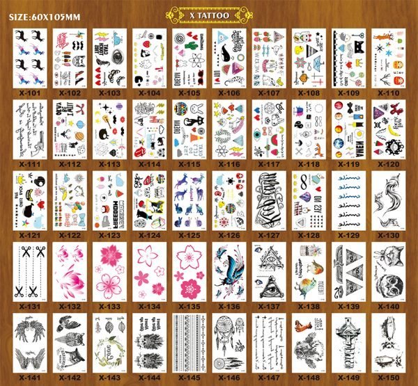 X series small temporary tattoos - 图片 4