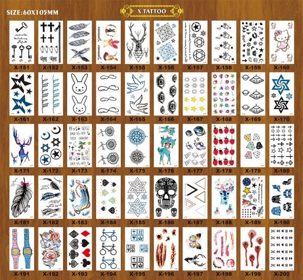 X series small temporary tattoos - 图片 5