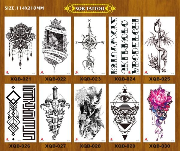 XQB  series fake tattoos - 图片 4