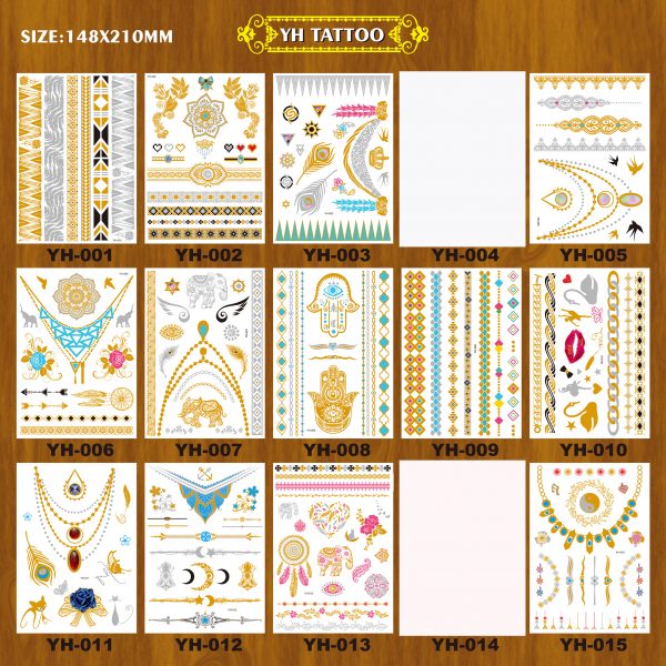 YH series metallic temporary tattoos - 图片 2