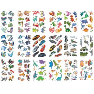 custom design no toxic children dinosaur body temporary tattoo sticker for kids