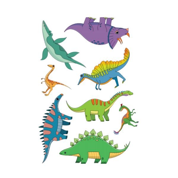 custom design no toxic children dinosaur body temporary tattoo sticker for kids - 图片 2